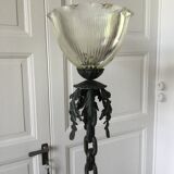 Brutalist chain floor lamp from the 70s