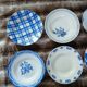 8 mismatched antique deep plates