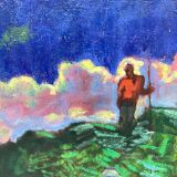 Old signed painting Oil on canvas dimensions: height -63cm- width -81 cm-