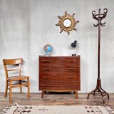 Commode en teck pieds compas 1960 vintage