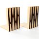 Pair of wooden bookends, Bauhaus style, 1950s