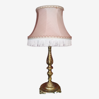 Lampe à frange doré