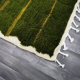 Moroccan green and gold wool rug 150cmx250cm