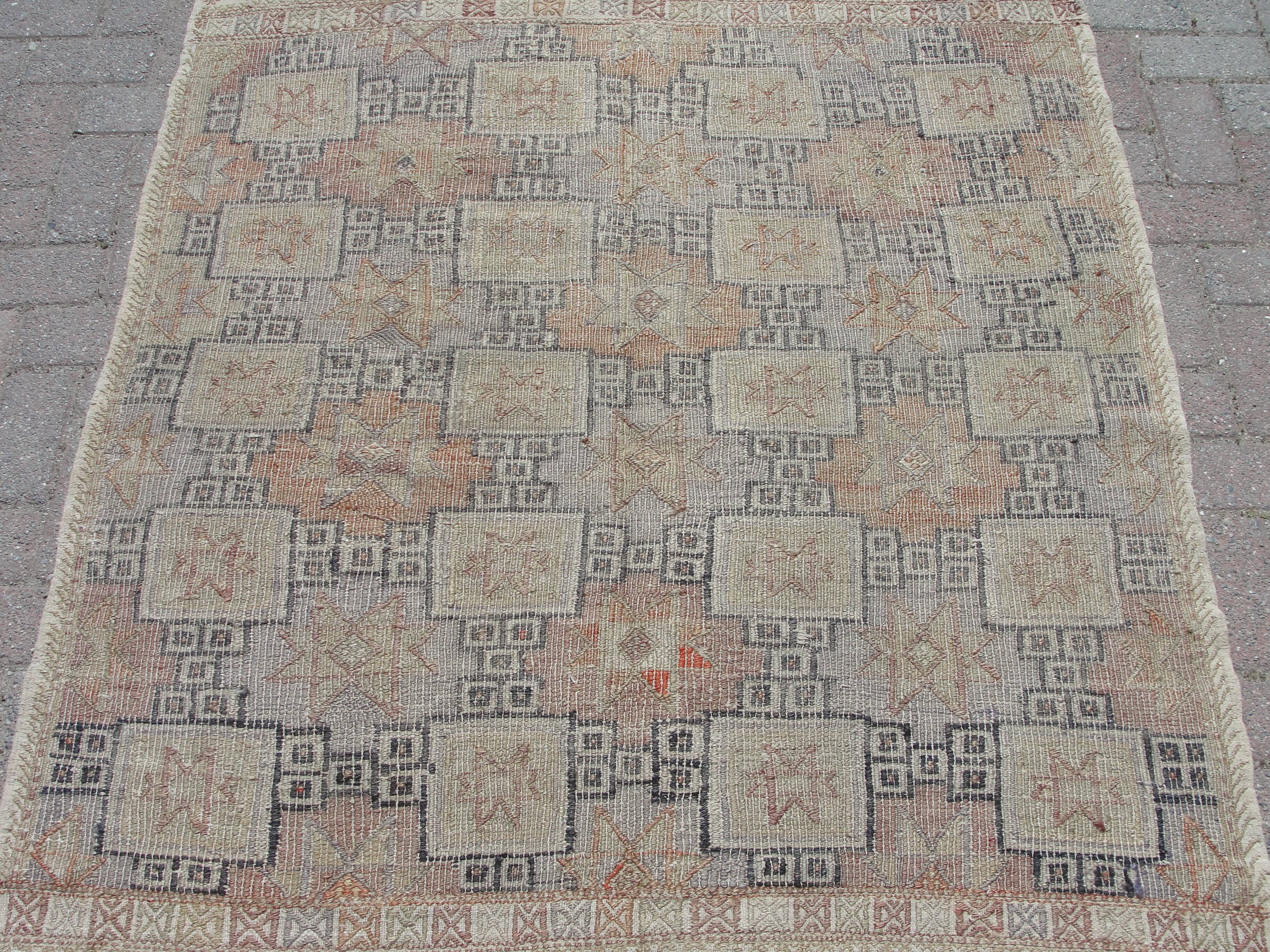 Tapis Kilim en coton fait à la main