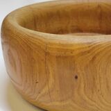 Vintage Scandinavian Turned Wood Empty Pocket Bowl