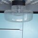 Large German ceiling light in bubbled glass Ø36cm
