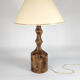 Brutalist vintage wooden tree trunk lamp modern 70's