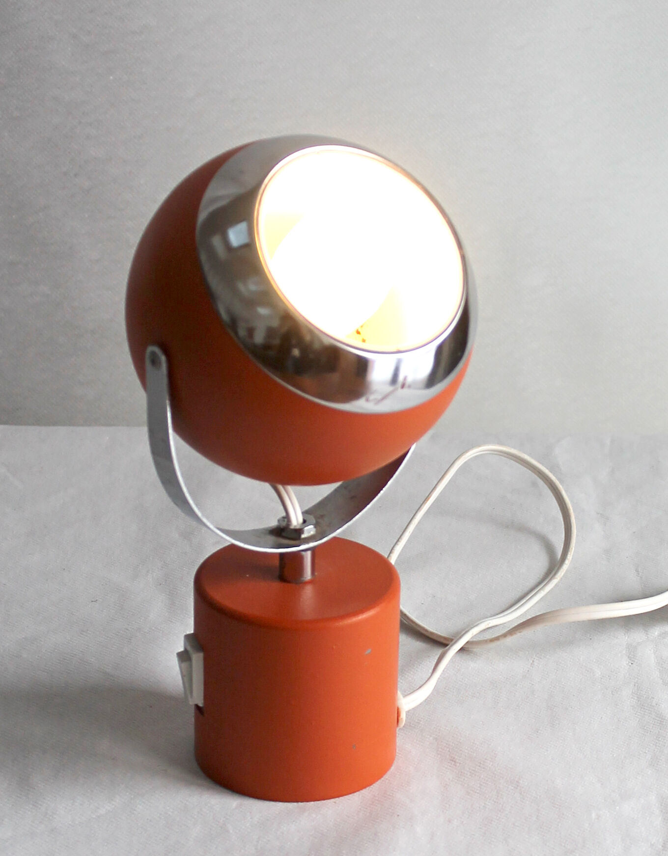 Lamp ball 70 orange metal