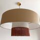 XXL fringe double lampshade suspension