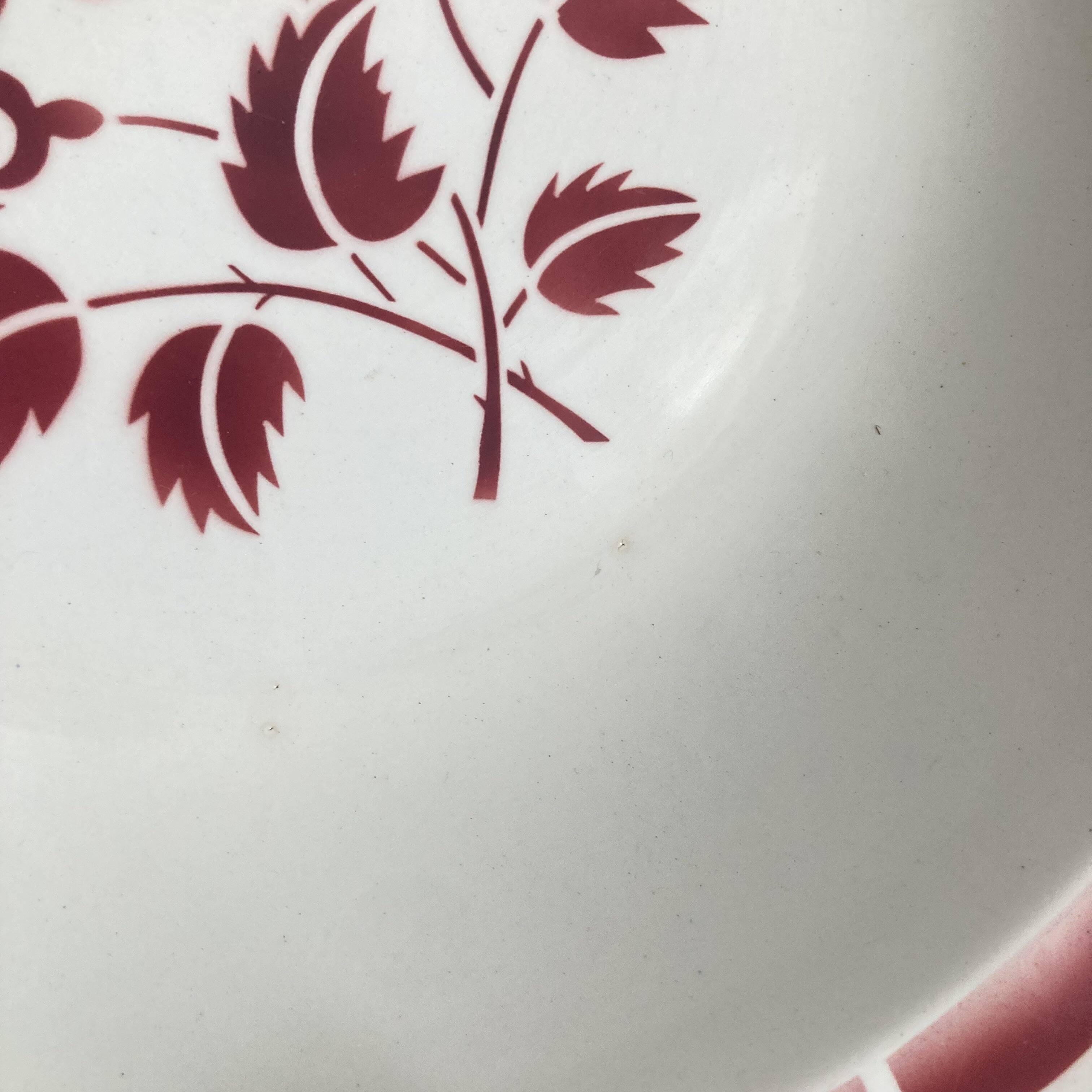 Antique flowered hollow dish