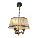 Lustre vintage en laiton à 3 branches