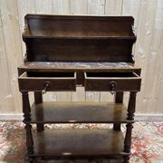 Napoleon III period console in walnut and veneer