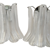 Chandelier white and transparent saddle mazzega