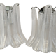 Chandelier white and transparent saddle mazzega
