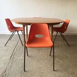 1960s Mid-Century modern dining set by Schreiber Furniture and AB tubular Products