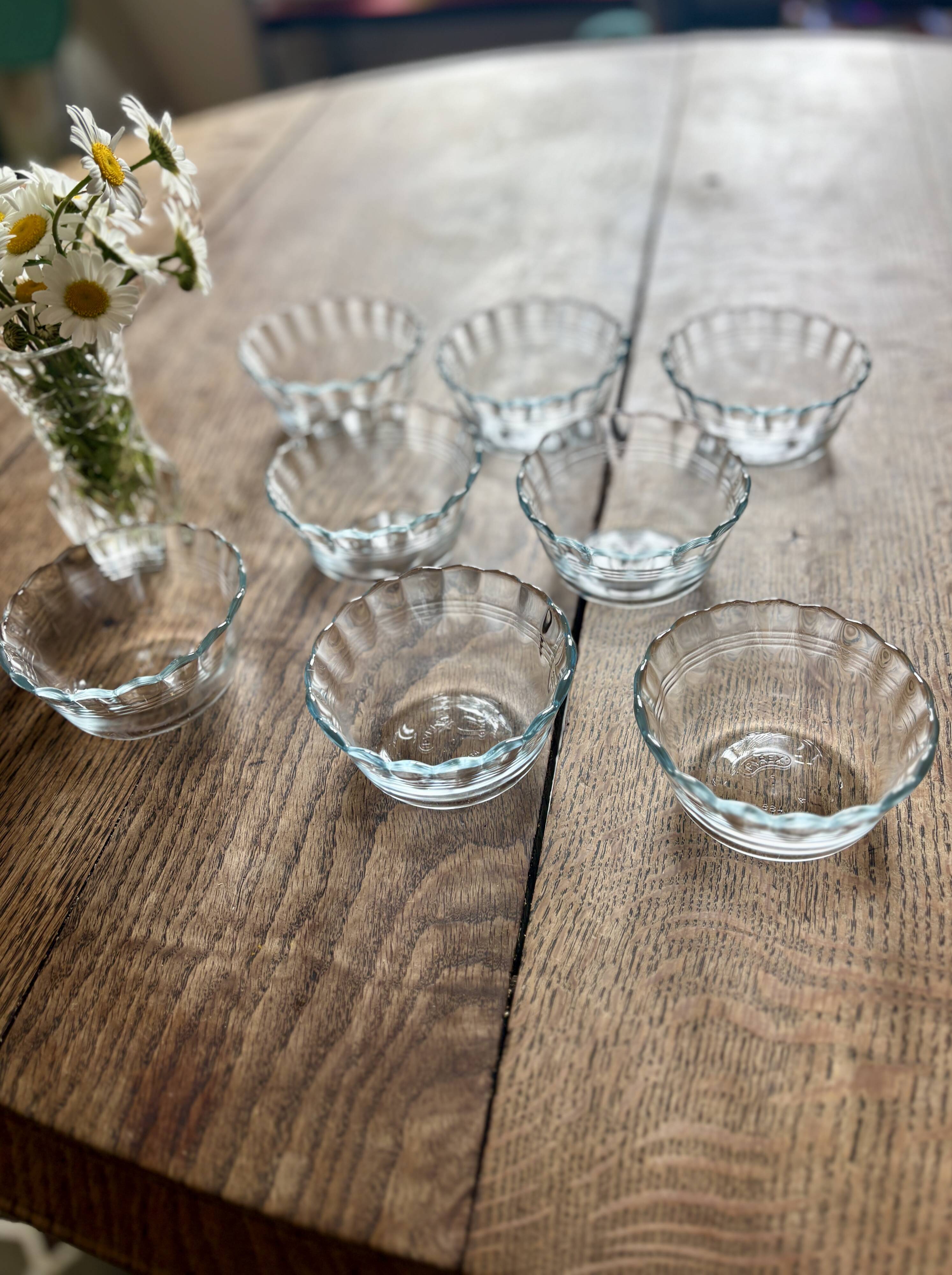Lot de 8 ramequins vintage en verre - Pyrex