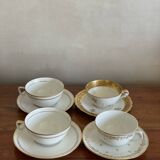 4 cups and under golden cups Limoges porcelain