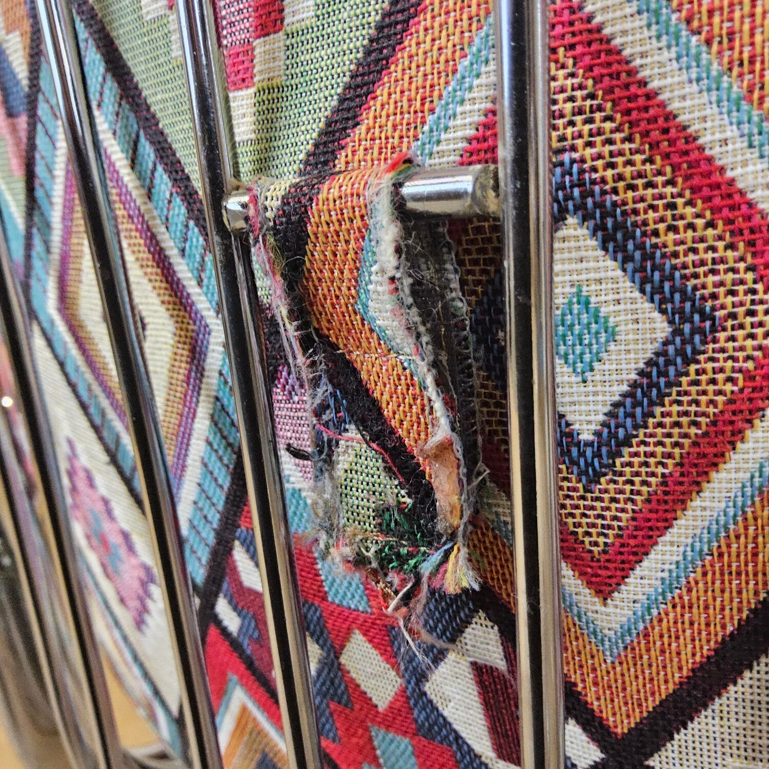 Vintage Gastone Rinaldi chrome & smoked glass dining table + chairs