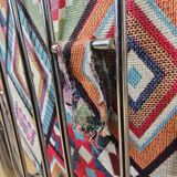 Vintage Gastone Rinaldi chrome & smoked glass dining table + chairs