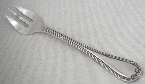 12 silver-plated oyster forks Christofle Rubans