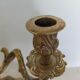Pair of vintage brass 2-candle candelabra candlesticks