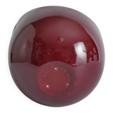 Scandinavian Modern Merlot Red Stoneware Bowl by SYCO, Sweden, 1950s