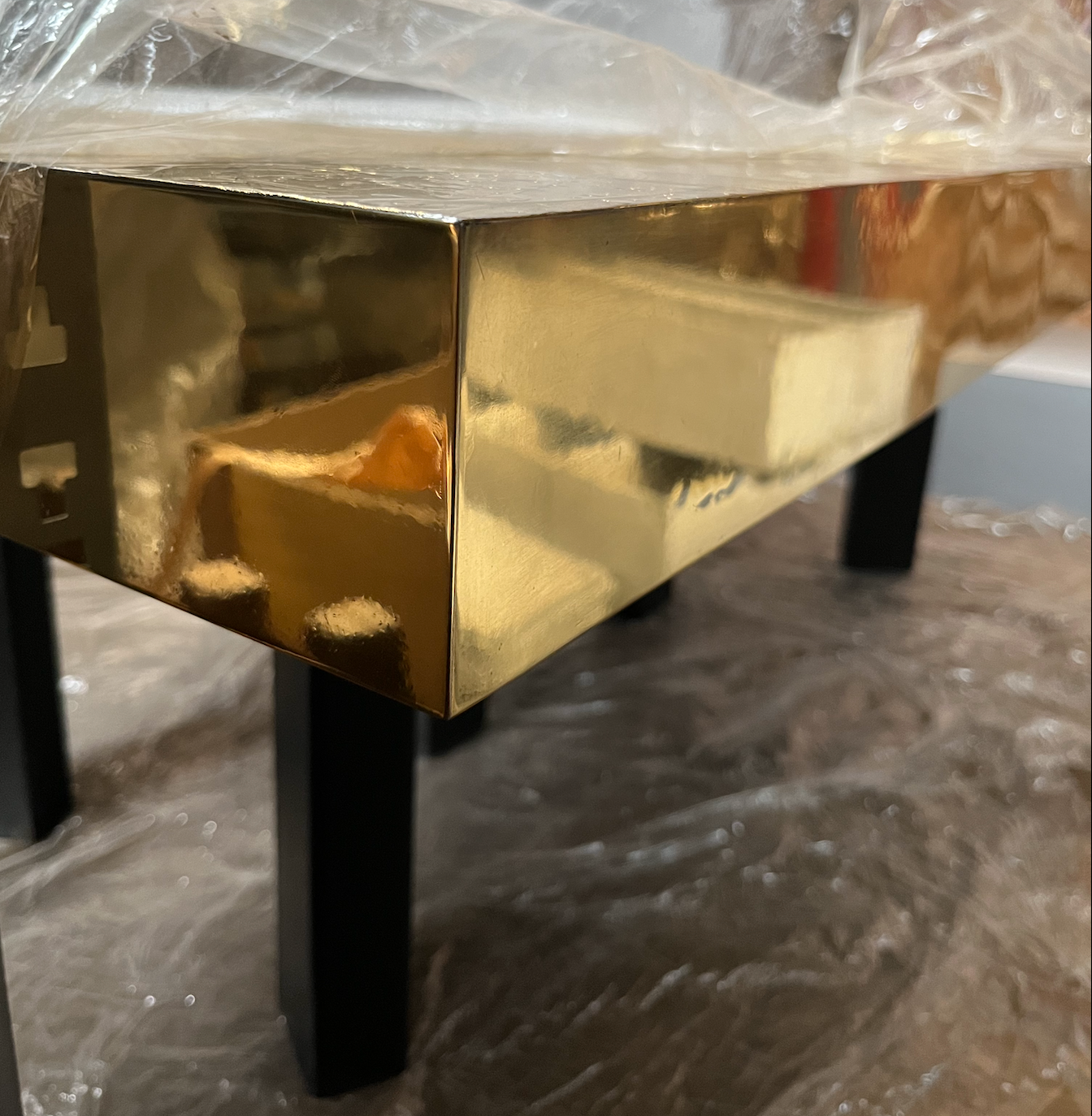 A Brass Etched Coffee Table