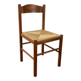 36 vintage beech and straw chairs – Sale by lots – Large series