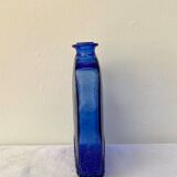 Flacon d’apothicaire en verre bleu cobalt