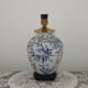 Blue & White Chinoiserie Ginger Jar Table Lamp Raised Bird & Floral Moti