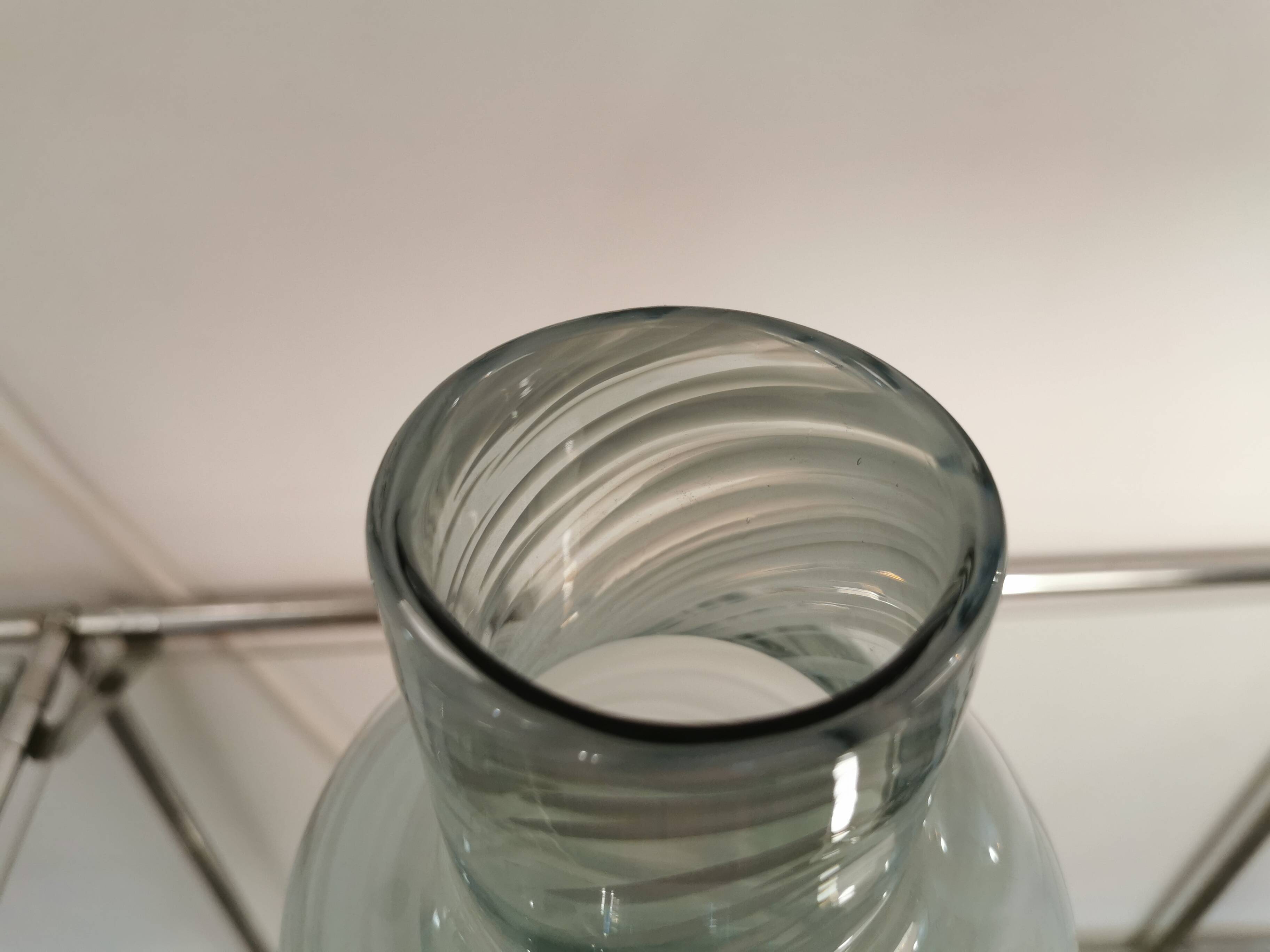Vintage blown glass bottle vase