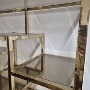 Vintage 1970s golden designer shelf