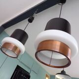 2 Locarno pendant lights by Louis Kalff for Philips