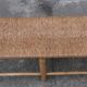 Wood and straw vintage bench
