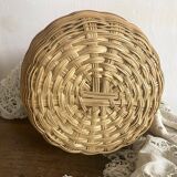 Vintage woven bamboo basket