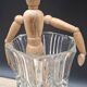 Transparent chiseled vase
