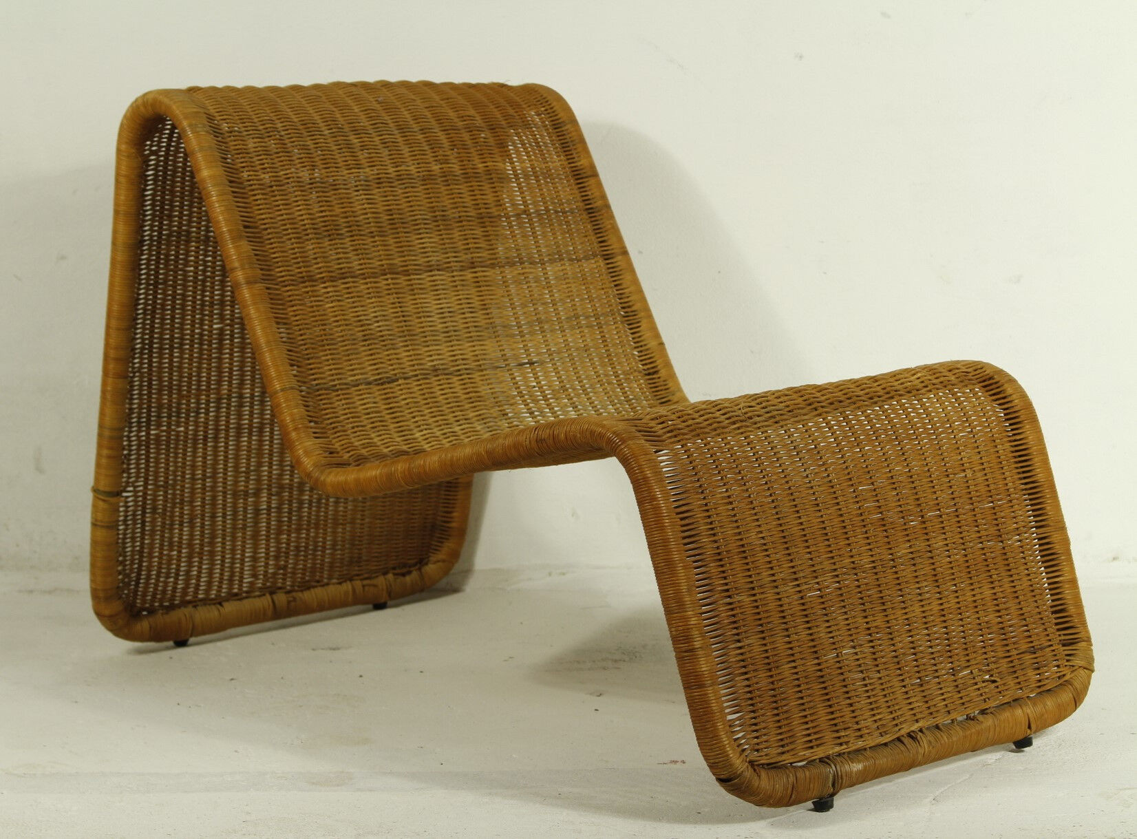 Wicker Lounge Chair Model P3 By Tito Agnoli, 1970s