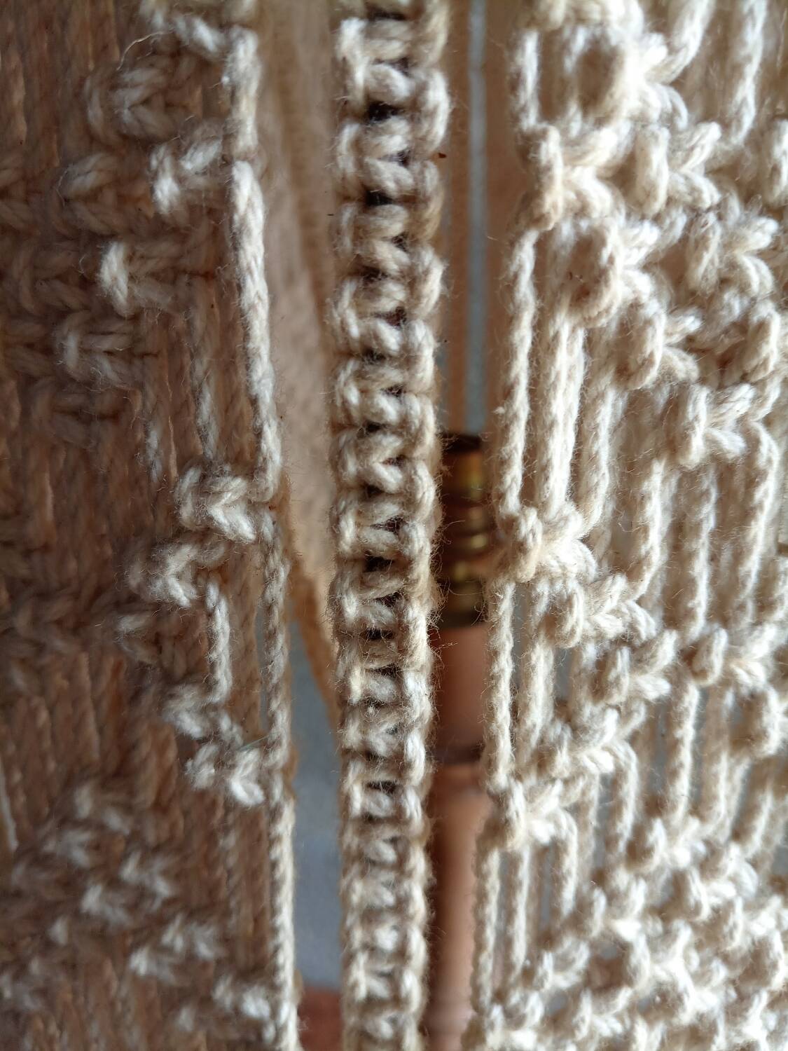 Vintage macramé lamp