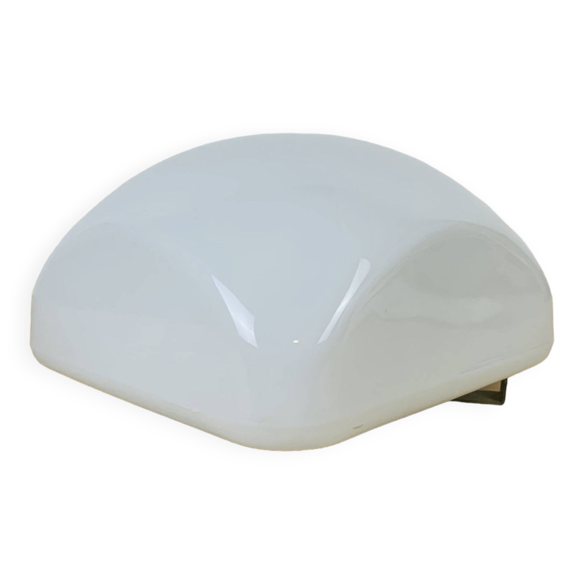 Vintage square opaline wall light