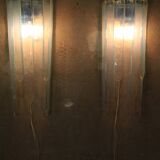 Wall light by Carlo Nason for Mazzega, Cascade, Glacier Blue, 1970s, 1/2