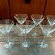 Six Cristal d'Arques martini cocktail glasses