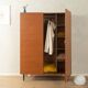 Elegant wardrobe from the 1960s in teak veneer