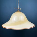 Beige Murano glass pendant light by De Majo, Italy, 1970s.