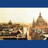 Original drawing of old Berlin (numbered series limited to 95 copies) painted in pastel.