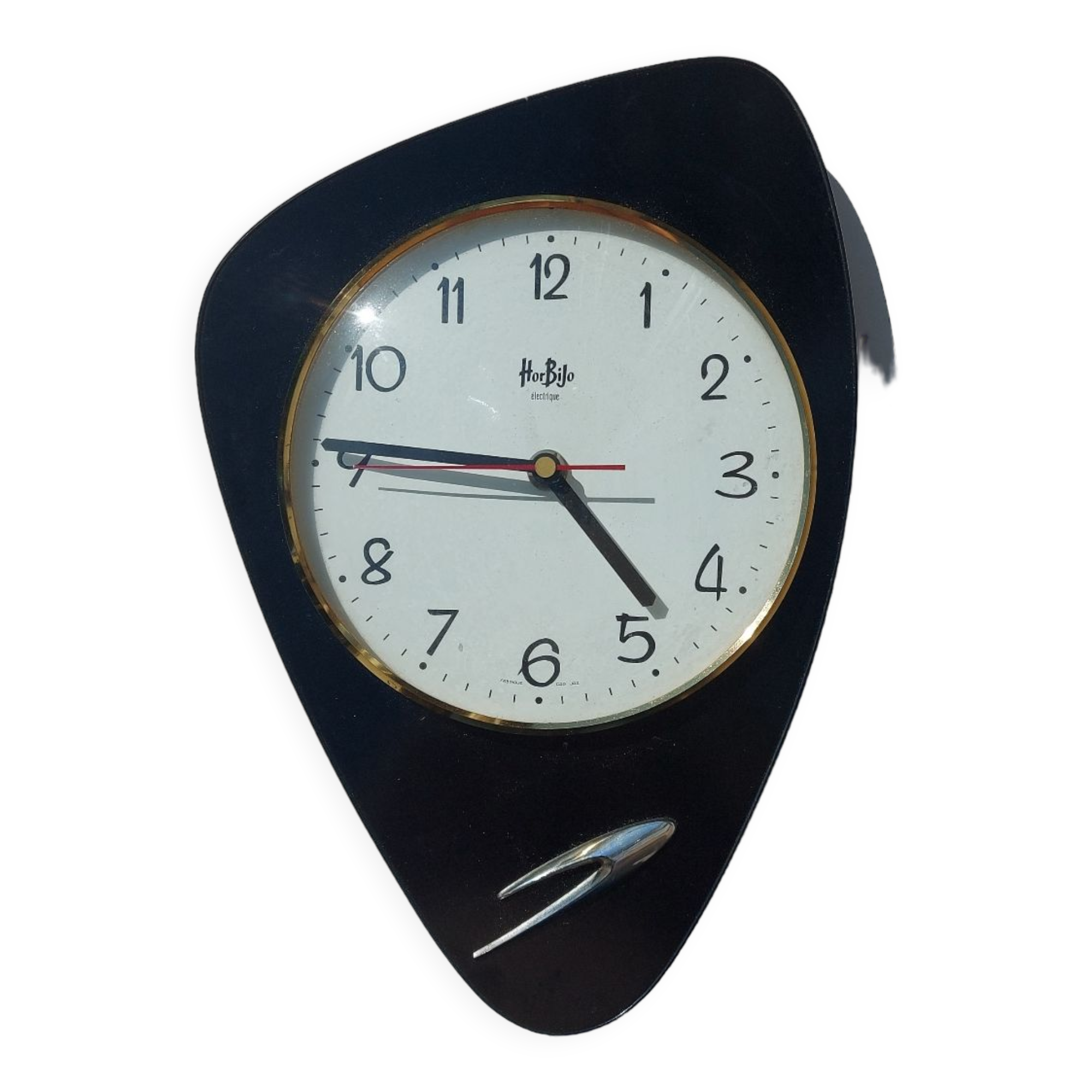 Vintage rare black formica clock Horbijo