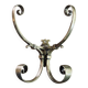 Double wall hook in genuine bronze, Bistrot - Art Nouveau style.
