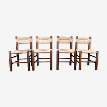 Série de 4 chaises modèle "Dordogne" éditées par Sentou