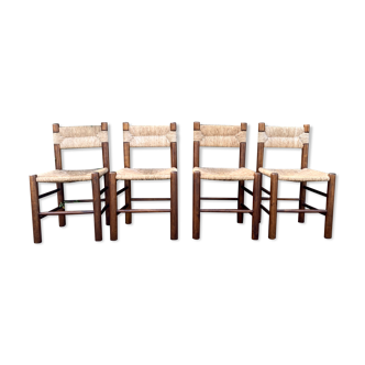 Series of 4 chairs model "Dordogne" published by Sentou