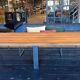Table 350 x 100 cm chene and metal legs