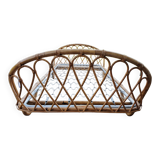 Rattan basket bed